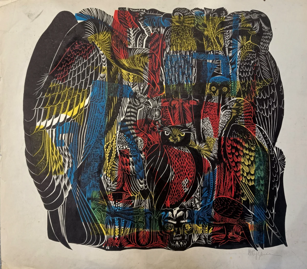 №8 Птицы на цветной бумаге. Кузьмин В. (р. 1953)