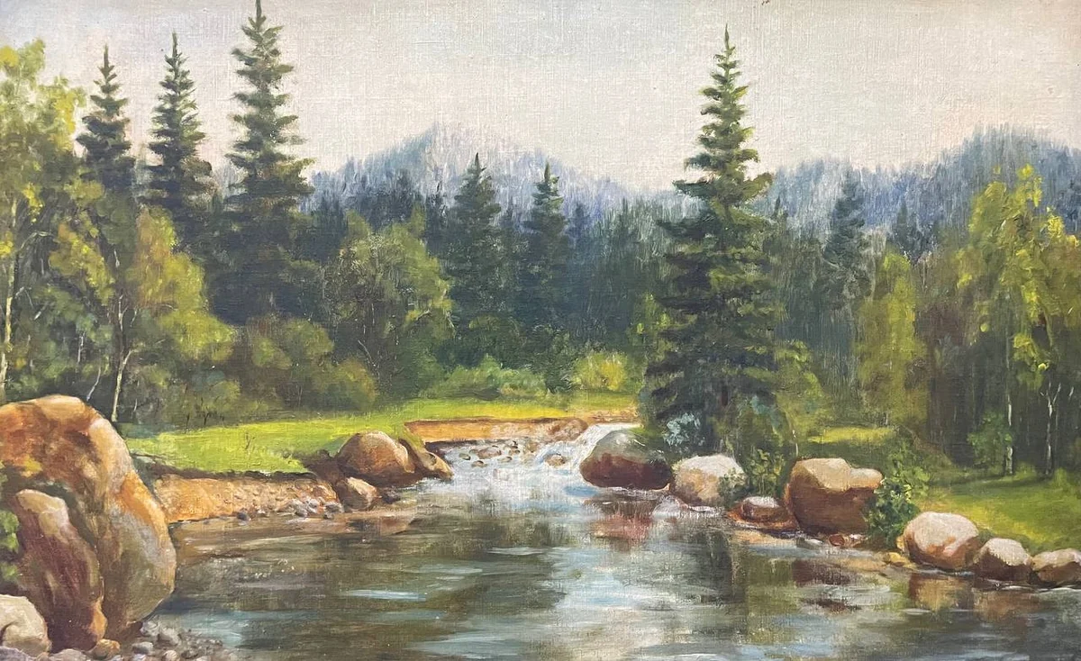 Пейзаж. Горная речка (1966). Соловьев Николай (1905–1969)