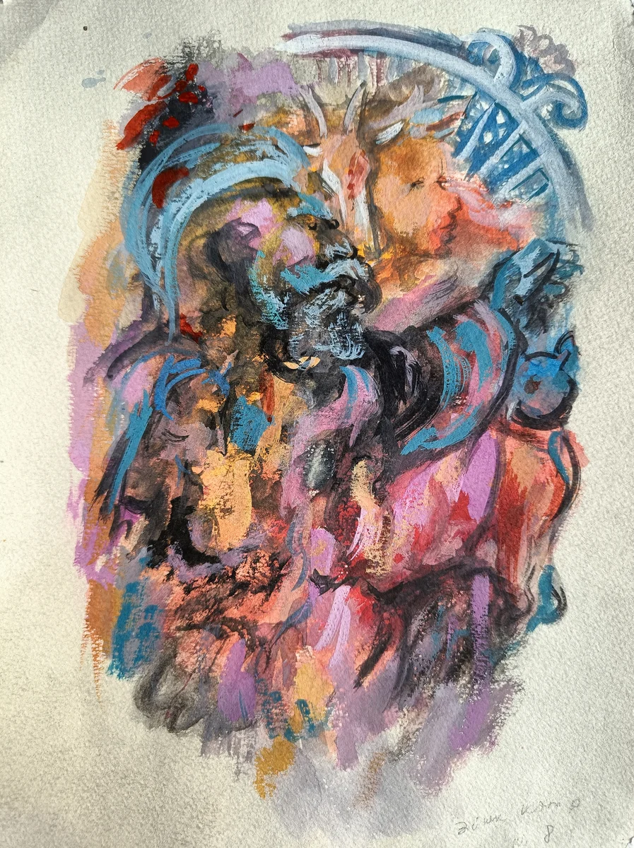 Гуашь №8. Исабаев Исатай (1936–2007)