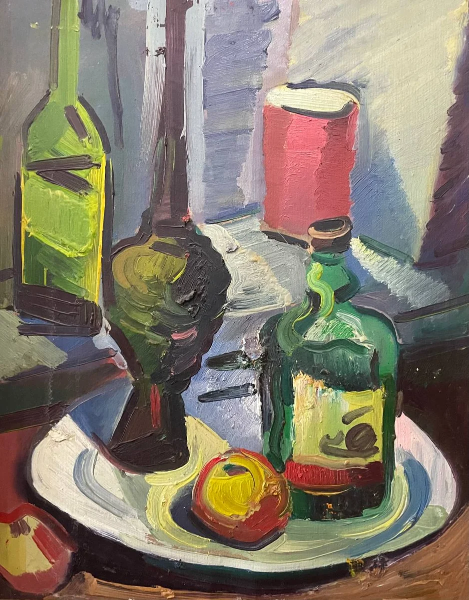 Натюрморт с бутылкой. Есмагамбетов Серик (1961–2006)