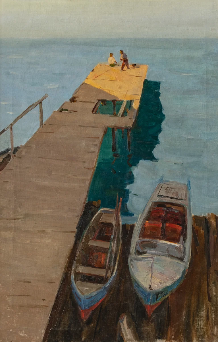 У причала. Леонтьев Леонид (1913–1983)