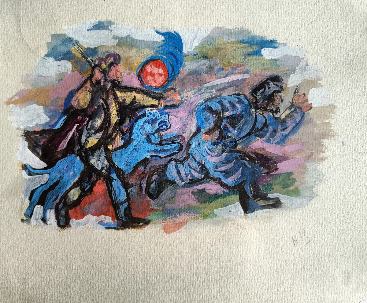 Гуашь №13. Исабаев Исатай (1936–2007)