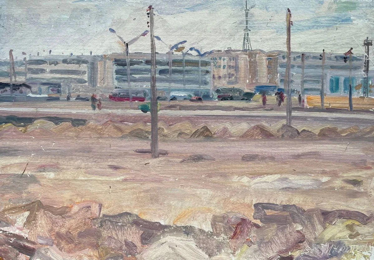 Стройка в Алма-Ате (1969). Ткаченко Валентин (1927–1990)
