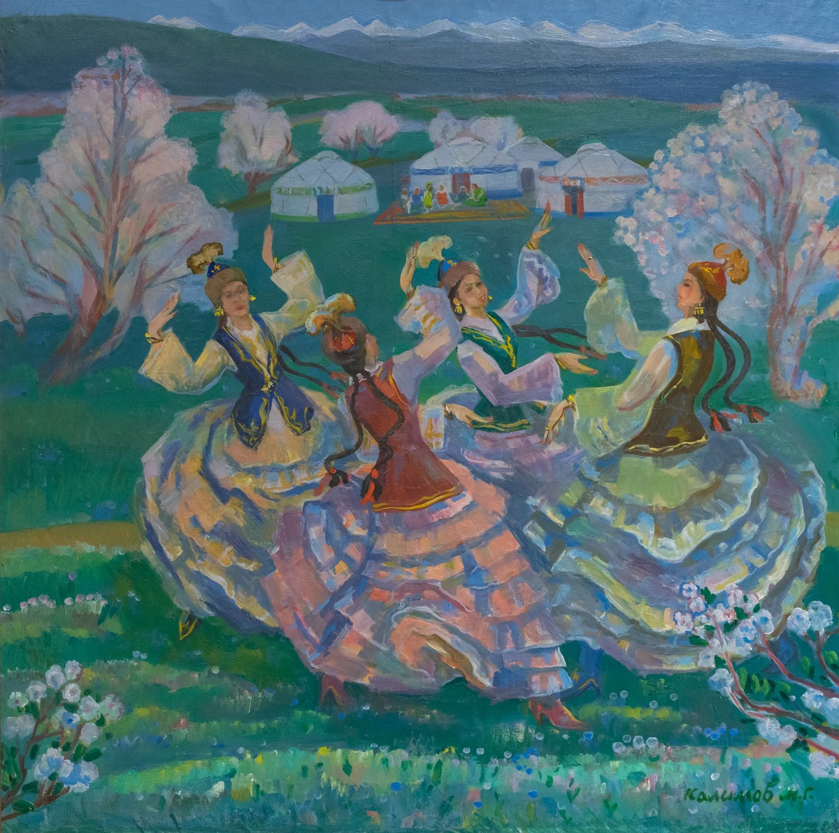 Танцующие девушки (1982). Калимов Мухит (1931–2002)