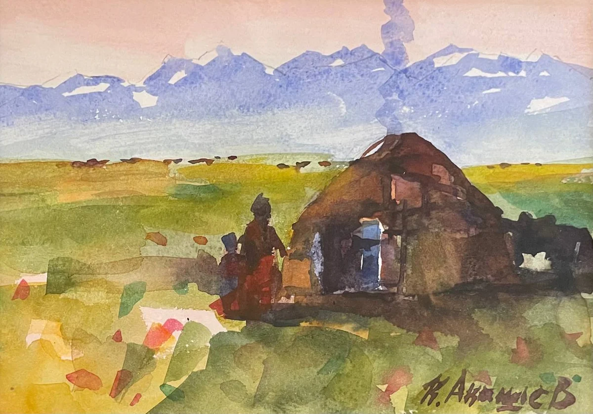 серия акварель №4. Акашев Курмангазы (р. 1964)