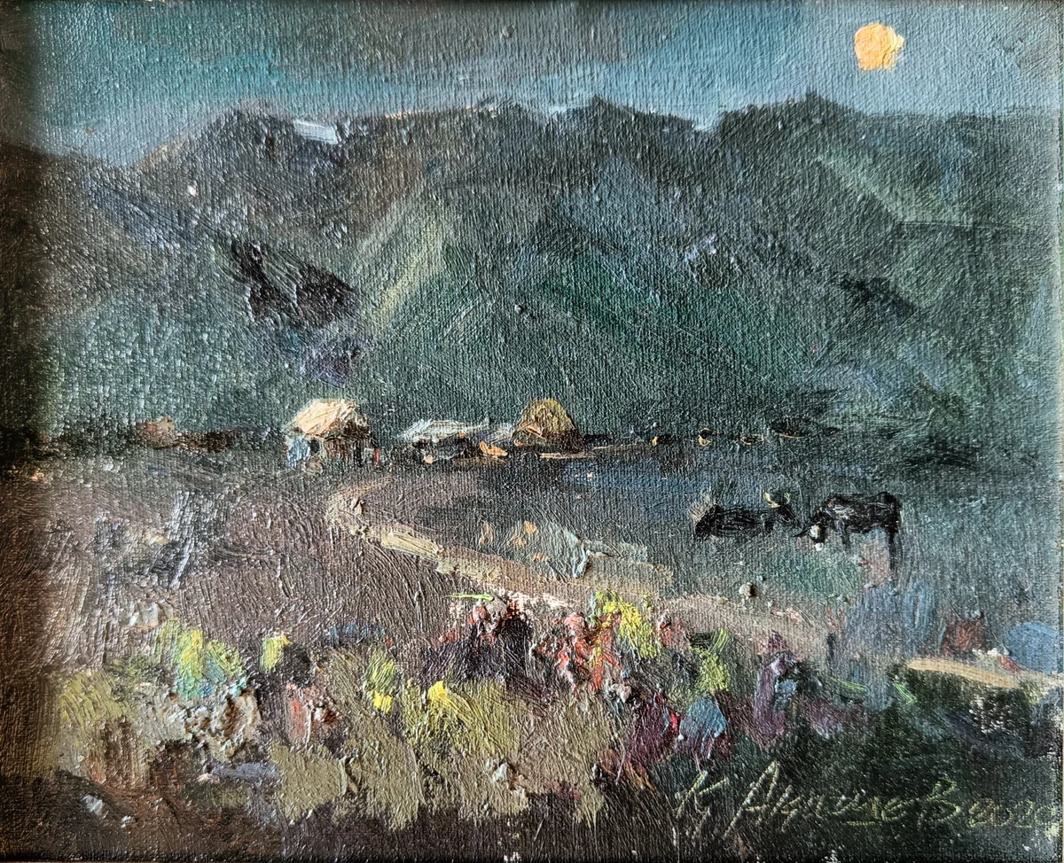Этюд 24 Айлы түн (2020). Акашев Курмангазы (р. 1964)