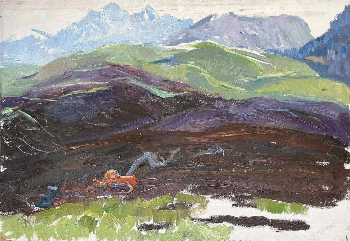 Трактор в горах. Кузнецова Виленина (1927–2010)