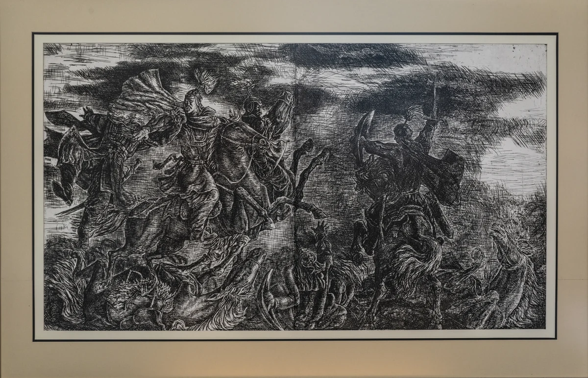 Поединок. из серии казахский эпос. Исабаев Исатай (1936–2007)