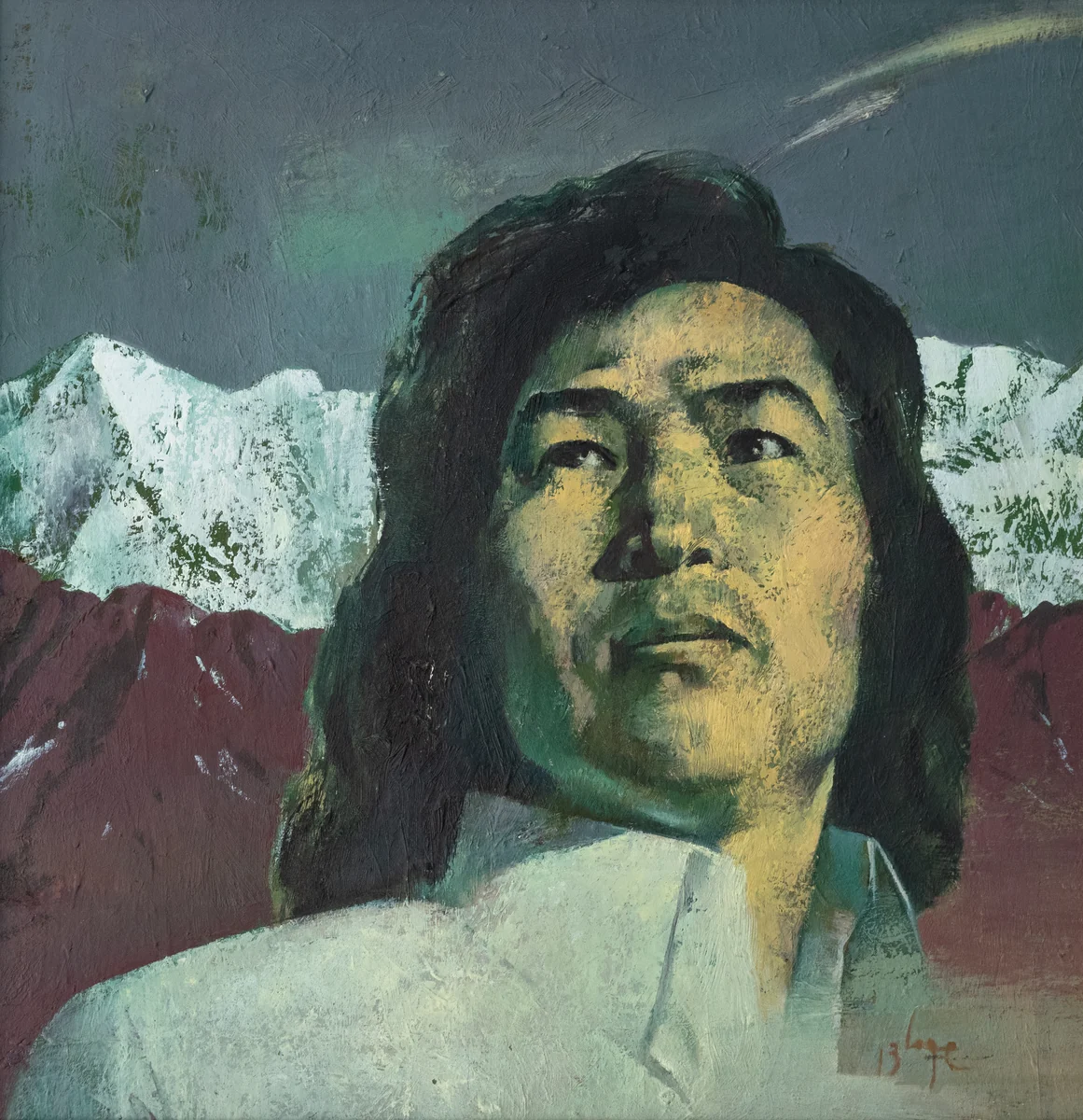 Портрет Оралхана Бокей (2017). Кайрамбаев Ж. (р. 1953)